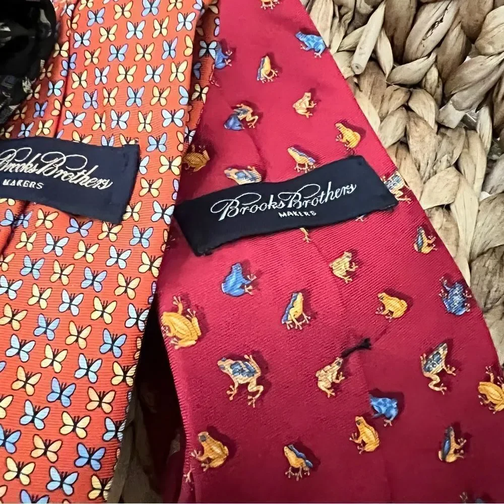 Brooks Brothers Italian Print Silk Nature Tie Collection